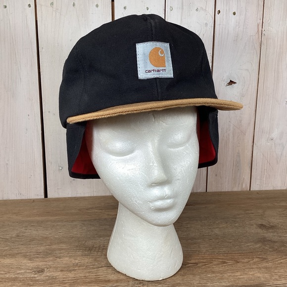 Carhartt Other - Carhartt Hat Cap Ear Flaps Insulated Quilted Canvas Made in USA Size XL Baseball